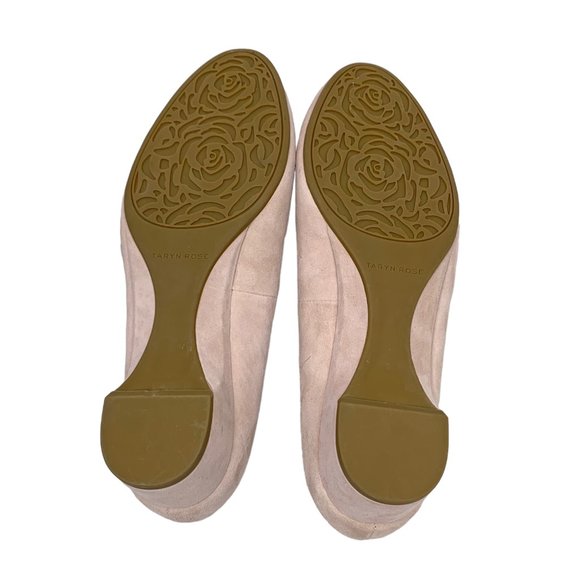 Taryn Rose Babs Pale Pink Suede Demi Wedge‎ Pumps  NWOB - Picture 10 of 11